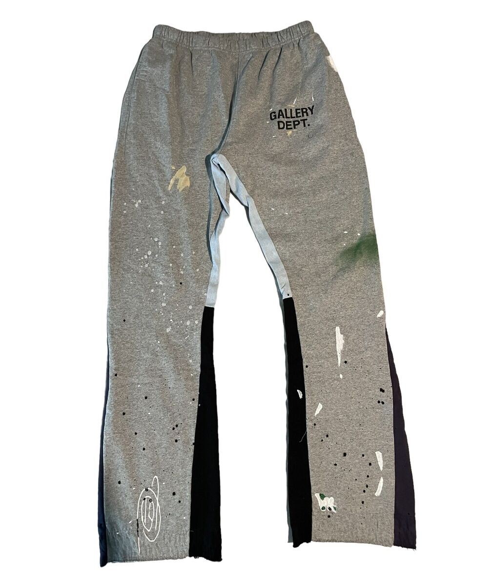 Pantalones de Sudadera Grandes Grises con Llamaradas Gallery Dept